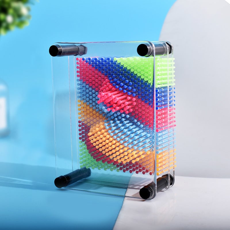 3D Pin Art Toy Plastic Board | Imprints Hands, Faces & Objects into 3D Shapes | Reusable Desk Decompression Toy 7