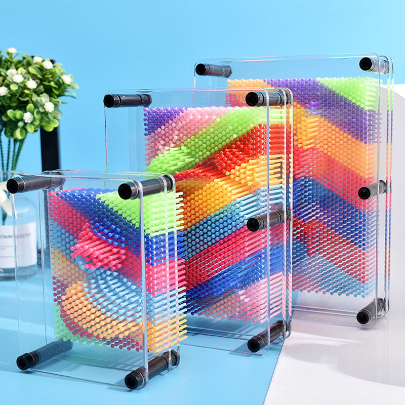 3D Pin Art Toy Plastic Board | Imprints Hands, Faces & Objects into 3D Shapes | Reusable Desk Decompression Toy 20