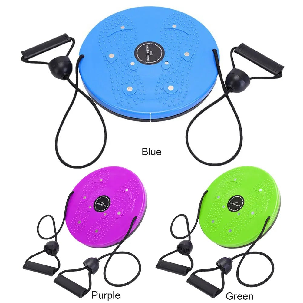 Waist Twisting Disc for Core & Balance Training | Magnetic Massage Nodes & Resistance Ropes | ABS Plastic, Max Load 100 kg 17