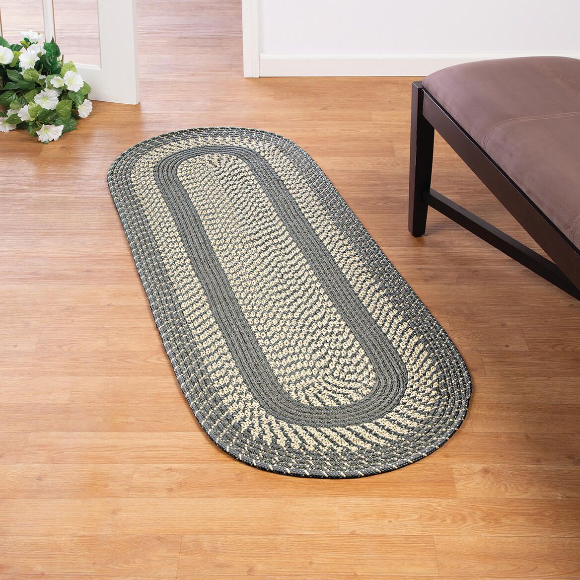 Braided Rug Polyester | Round, Oval & Runner Sizes 20"x30" to 5' x 7' | Reversible Two-Tone Country Design, 5 Colours 6