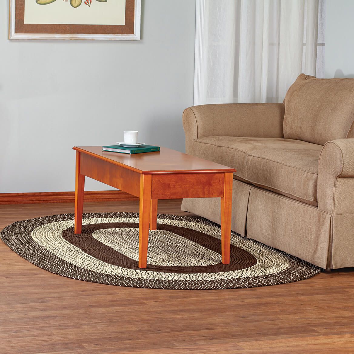 Braided Rug Polyester | Round, Oval & Runner Sizes 20"x30" to 5' x 7' | Reversible Two-Tone Country Design, 5 Colours 10