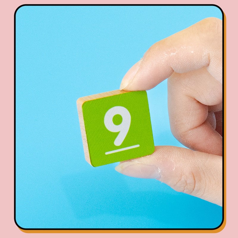Finger Counting Math Board Wood | Montessori Numbers Counting Toy for Kids | Teaches Addition, Subtraction and Number Recognition 5