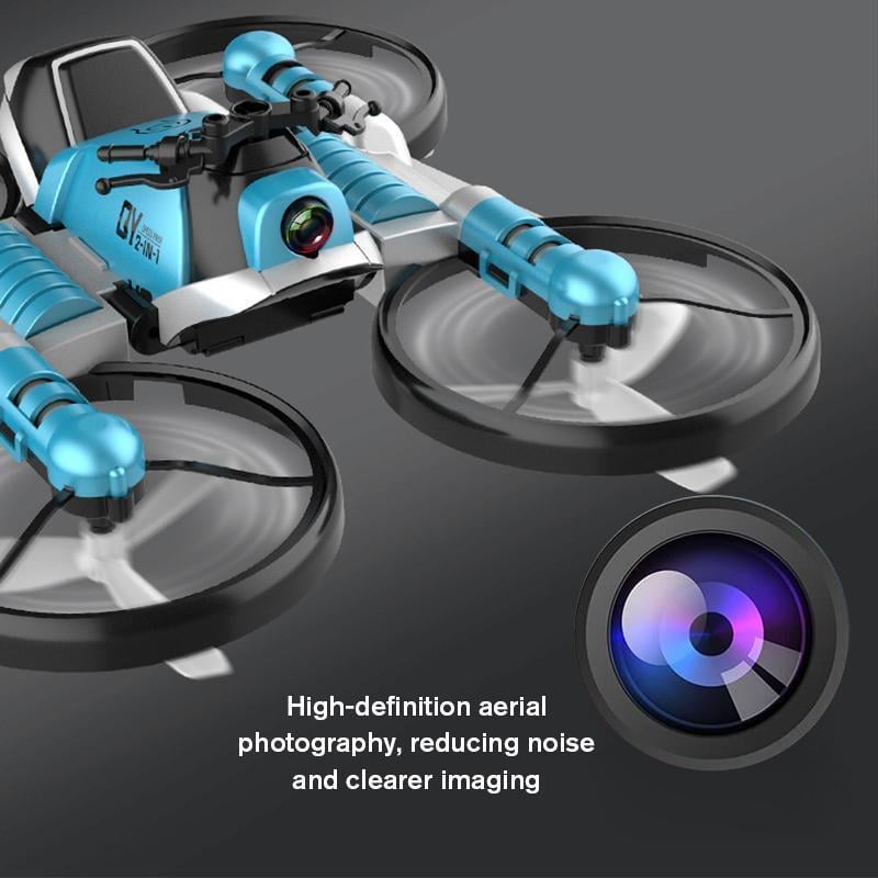 2-in-1 Folding RC Drone and Motorcycle Toy | One-Key Take Off, Headless Mode | WiFi Camera and Remote Control Options 8