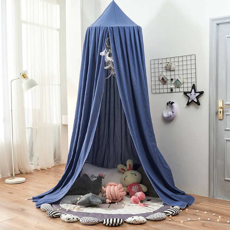 Blackout Bed Canopy Polyester | Soft, Breathable & Light-Blocking Fabric | Cosy Hideaway for Kids' Play and Sleep Spaces 17