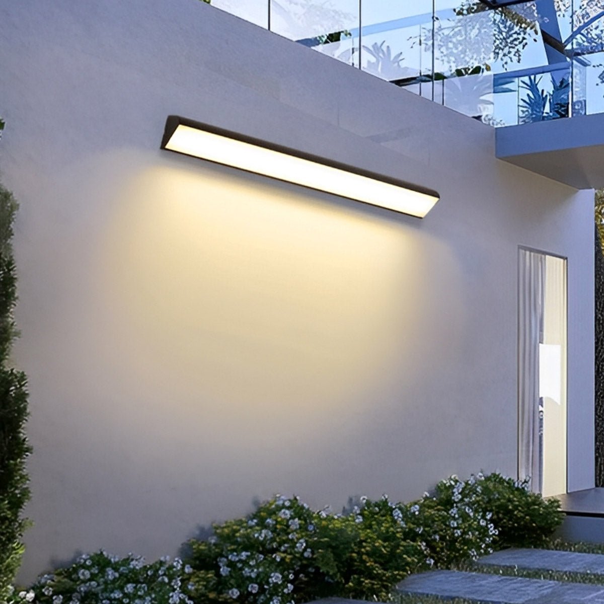Linear LED Outdoor Wall Light Aluminium | COB LED with Stepless Dimming 3000K-6000K | IP65 Waterproof for Garden & Patio 5