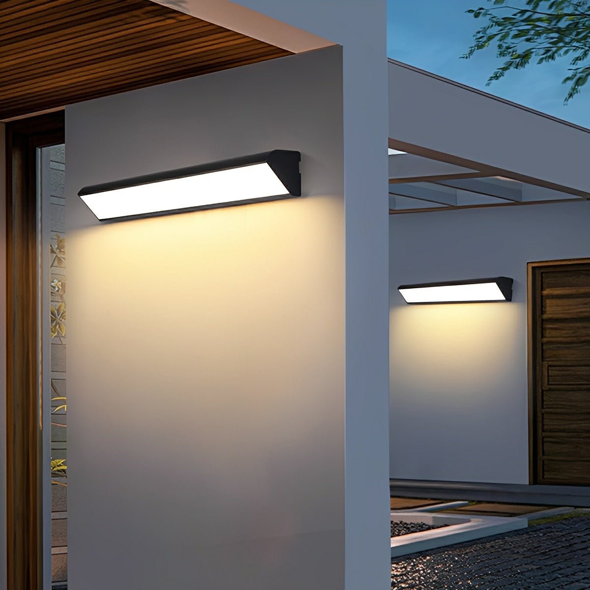 Linear LED Outdoor Wall Light Aluminium | COB LED with Stepless Dimming 3000K-6000K | IP65 Waterproof for Garden & Patio 4