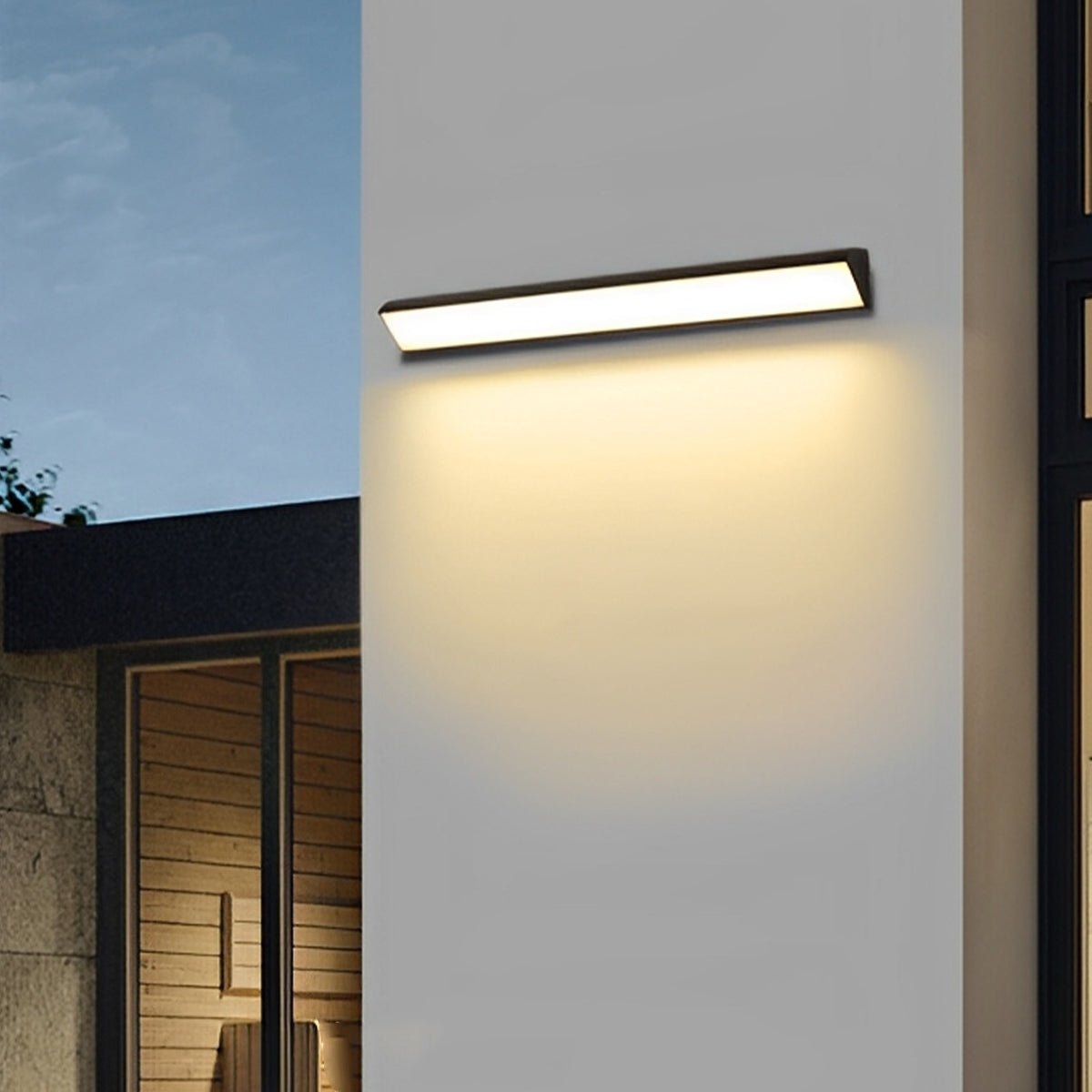 Linear LED Outdoor Wall Light Aluminium | COB LED with Stepless Dimming 3000K-6000K | IP65 Waterproof for Garden & Patio 6