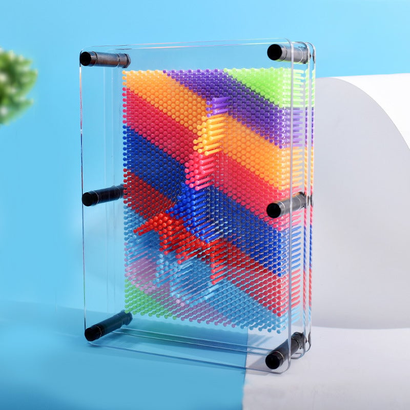 3D Pin Art Toy Plastic Board | Imprints Hands, Faces & Objects into 3D Shapes | Reusable Desk Decompression Toy 6