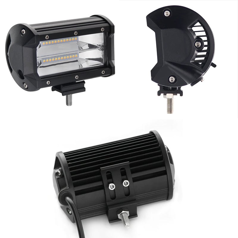 LED Work Light Pods Aluminium Alloy | 72 W 10800LM Flood Beam 6 Light Modes | IP67 Waterproof Strobe Lamp for Trucks 5