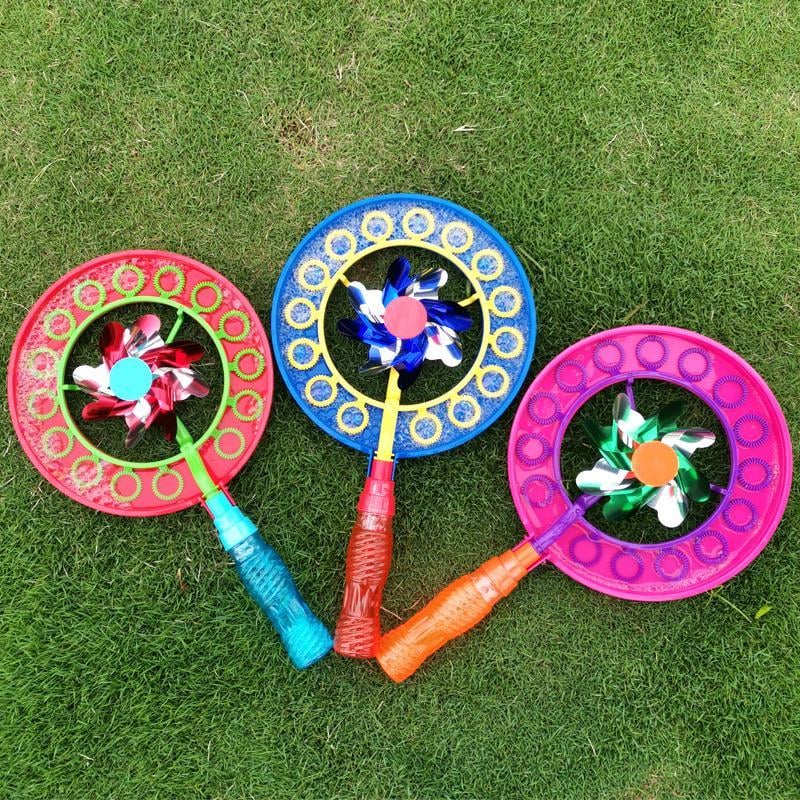 Bubble Blower Windmill ABS Plastic | Wind-Powered, No Batteries Needed | Outdoor Garden Bubble Toy with Concentrate 7