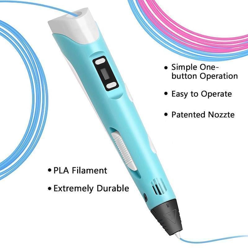 3D Printing Pen for Kids and Adults | Adjustable Speed and Temperature | Includes 5 m PLA Filament and LCD Display 8