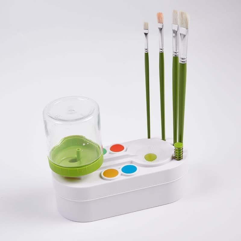 One-Tap Brush Cleaner ABS Water Tank | Push-Button Fresh Water Rinse | Recirculating System Saves Water & Time 2