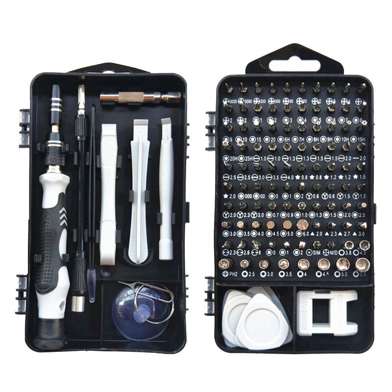 115-in-1 Magnetic Screwdriver Set | 98 Bits & 17 Precision Tools | Chrome Vanadium Steel Case with Extension Rod 1