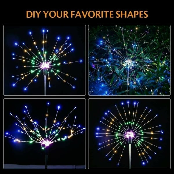Solar Firework String Lights | 90 LEDs, Dual Lighting Modes | IP65 Weatherproof, Solar-Powered Garden Lighting 3