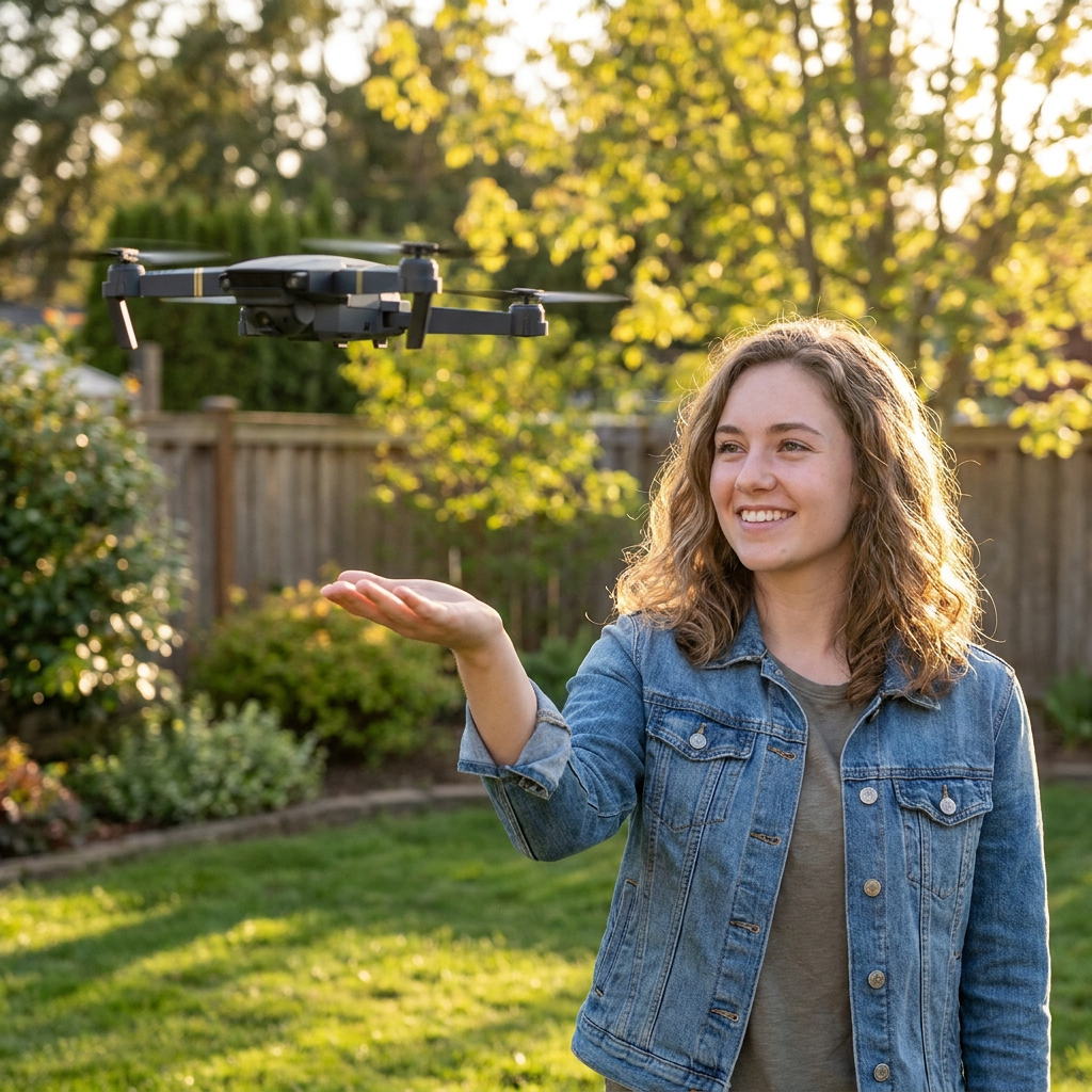Camera Drone Quadcopter 4K Foldable Mini Foldable Mini Remote Control — in use