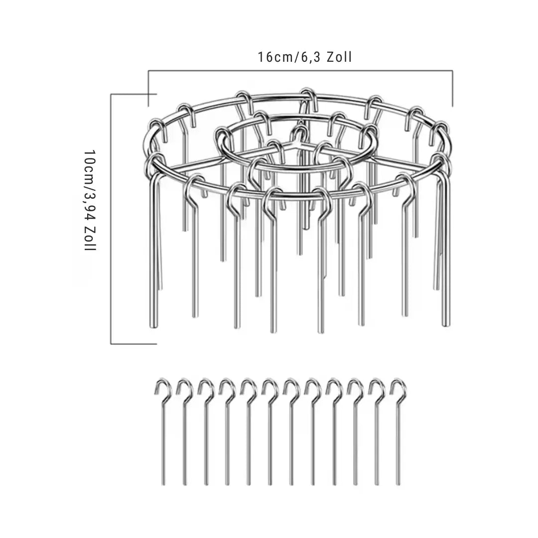 Air Fryer Grill Rack Stainless Steel | 360° Hot Air Circulation | Smoke-Free, Low-Fat Grilling with 24 Skewers 10