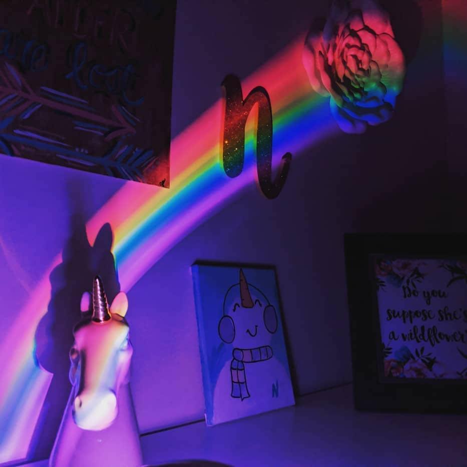 Unicorn Night Light Lamp | Rainbow Glow Design, Soft Ambient Light | Portable Battery-Powered Nightlight for Kids and Adults 2