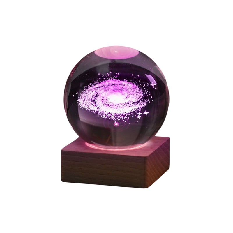 Crystal Night Light Ball 3D Laser Engraved K9 USB Powered with LED Base 1