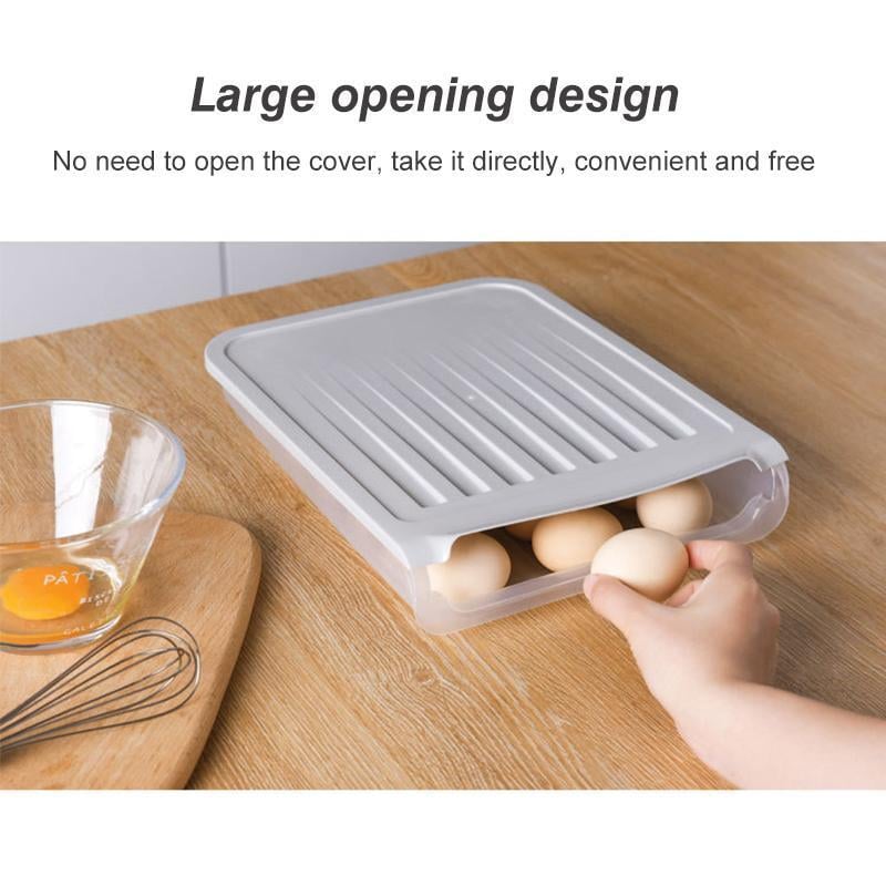 Auto Scrolling Egg Storage Holder PP Plastic | 18-Egg Capacity, Self-Rolling Design | Clear View, Space-Saving Kitchen Storage 3
