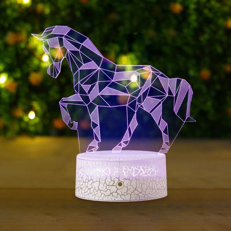 3D Illusion Night Light Acrylic | Touch & Remote Control with 7-16 Colour Modes | Dimmable USB or Battery Powered Lamp 5
