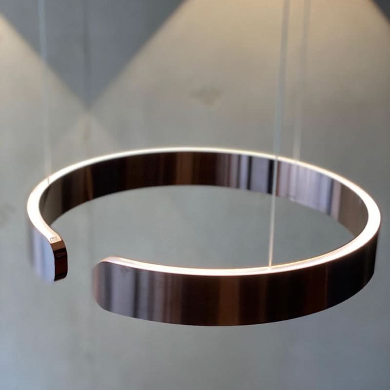 Round LED Ceiling Light Metal Acrylic | 3 Light Tones Dimmable Adjustable Height | Minimalist Living Room Lighting 6