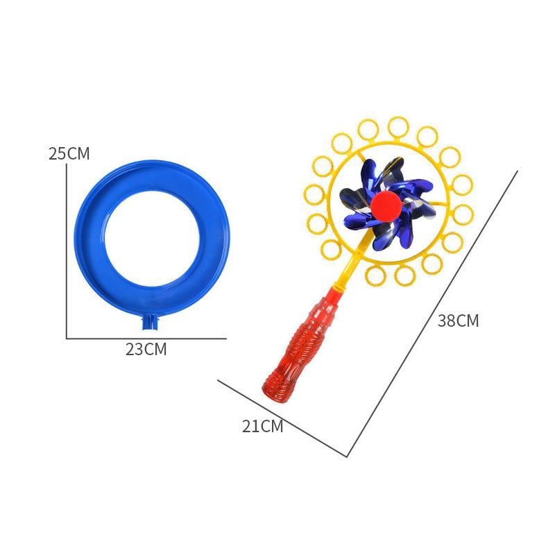 Bubble Blower Windmill ABS Plastic | Wind-Powered, No Batteries Needed | Outdoor Garden Bubble Toy with Concentrate 1