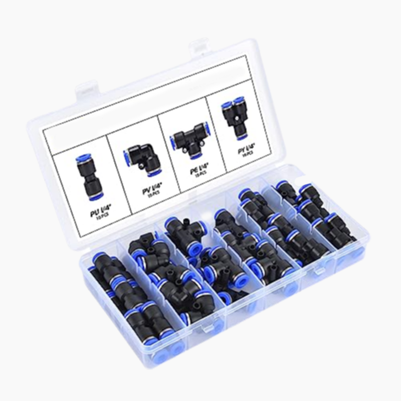 Air Tool Connector Set Pneumatic Rotatable with Push-to-Connect Lock 1