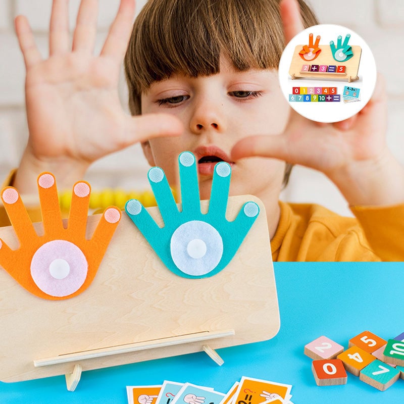 Finger Counting Math Board Wood | Montessori Numbers Counting Toy for Kids | Teaches Addition, Subtraction and Number Recognition 14