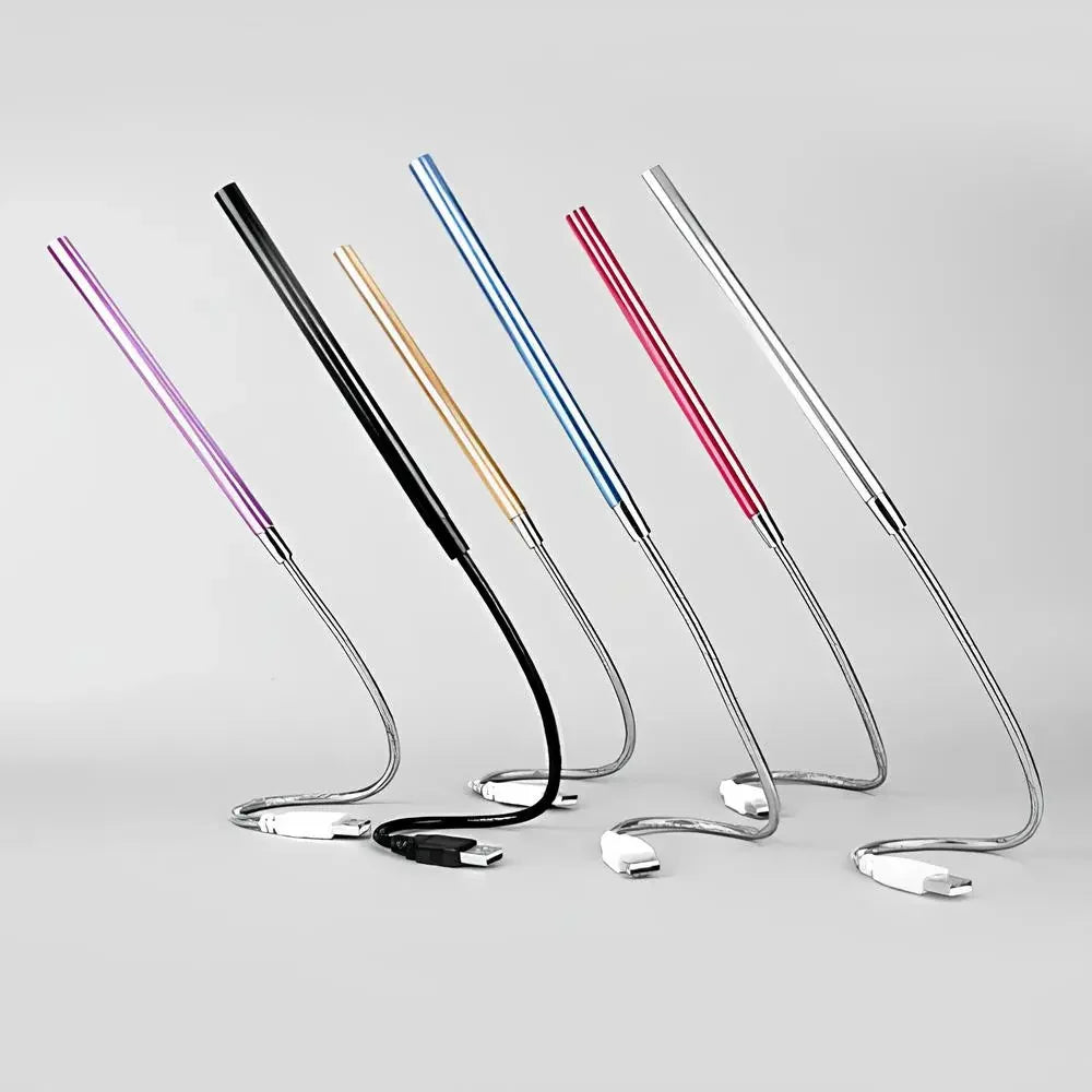 Flexible USB LED Lamp | Bendable Gooseneck Arm, 14 W LED | Warm & Cool White Light for Desks, Reading, Travel, Emergencies 14