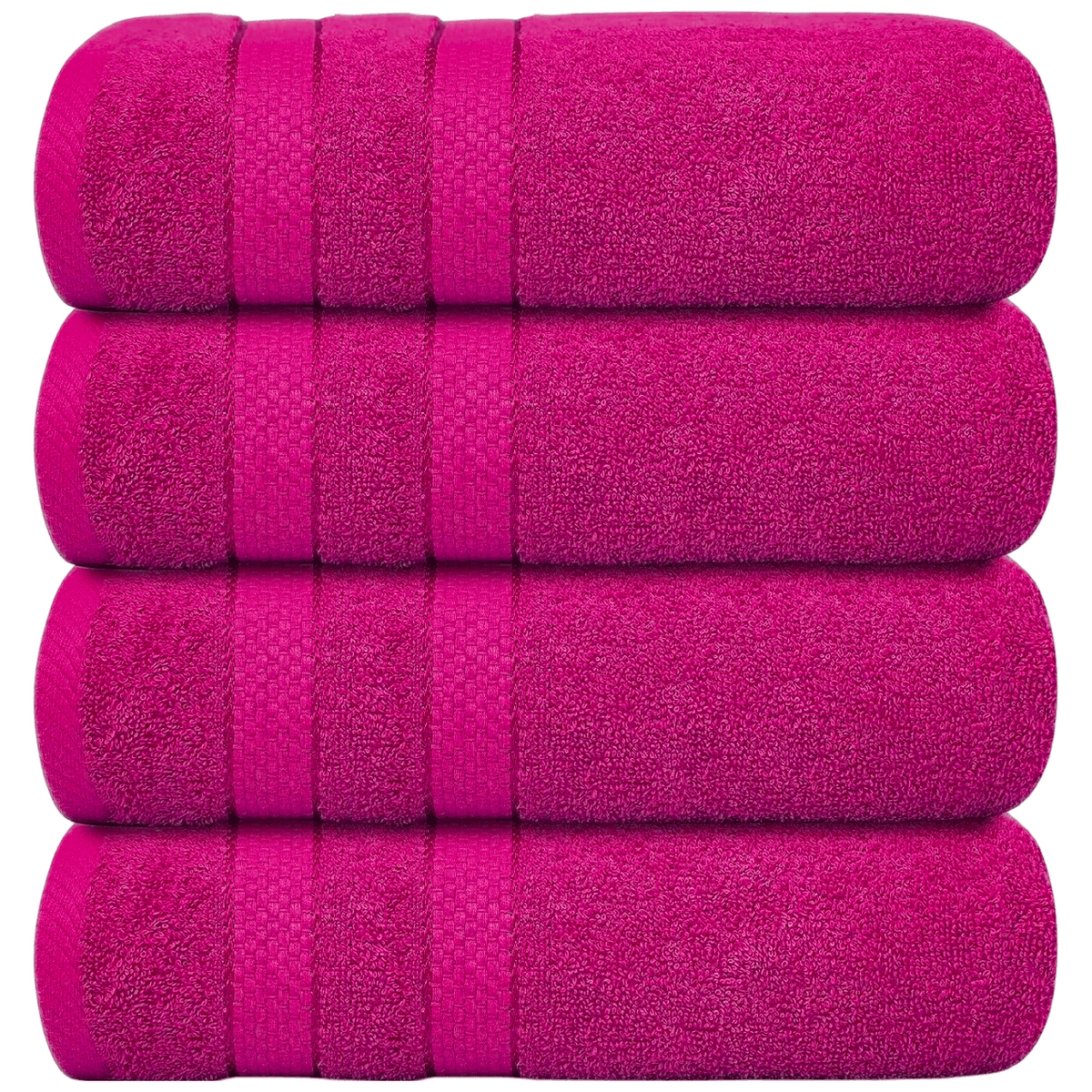 Jumbo Bath Towel Set, 4-Piece | Solid Colour, 12 Shade Options | Quick-Dry, Machine Washable, Coordinated Bathroom Set 16