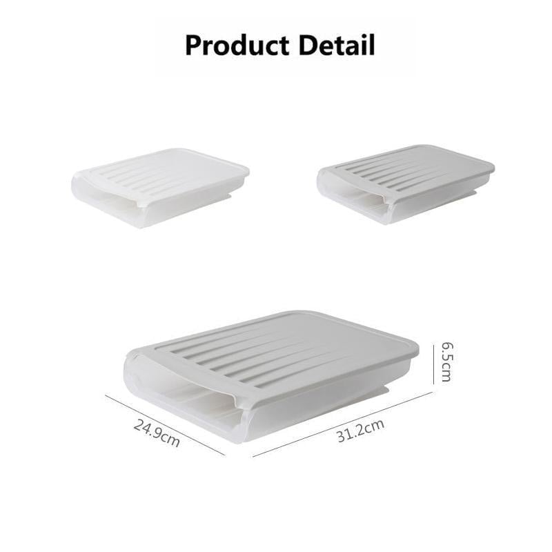 Auto Scrolling Egg Storage Holder PP Plastic | 18-Egg Capacity, Self-Rolling Design | Clear View, Space-Saving Kitchen Storage 6