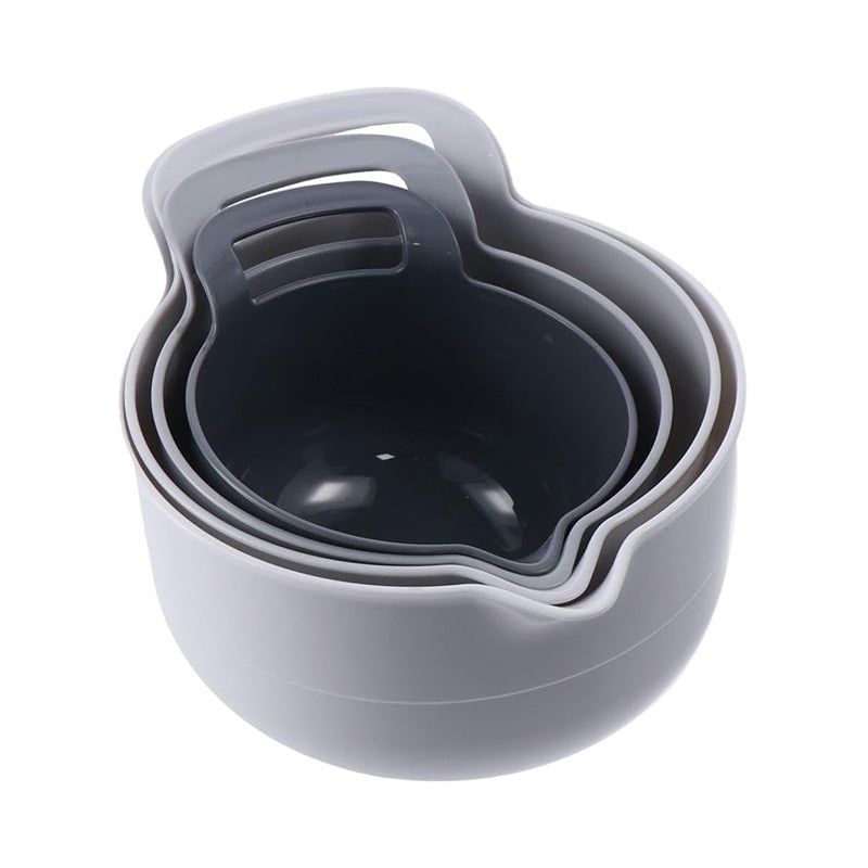 Nesting Mixing Bowl Set Plastic Stackable Graduated with Pour Spouts 15