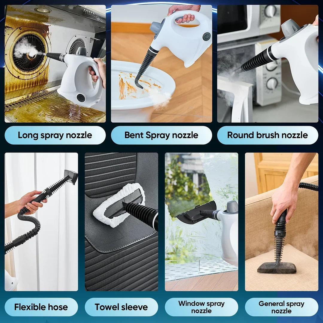 Window Steam Cleaner | Squeegee Head, Attachment Kit