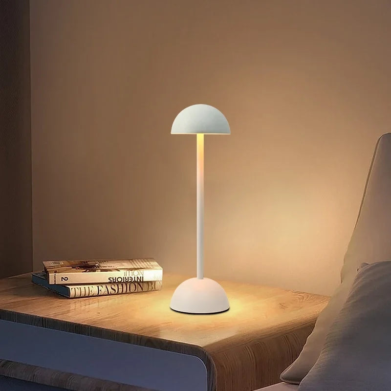 Rechargeable Table Lamp, Iron, 34 x 10 cm | White or Black, Stepless Dimmer | Cordless 10-16 Hour Battery, 3 White Tones 7