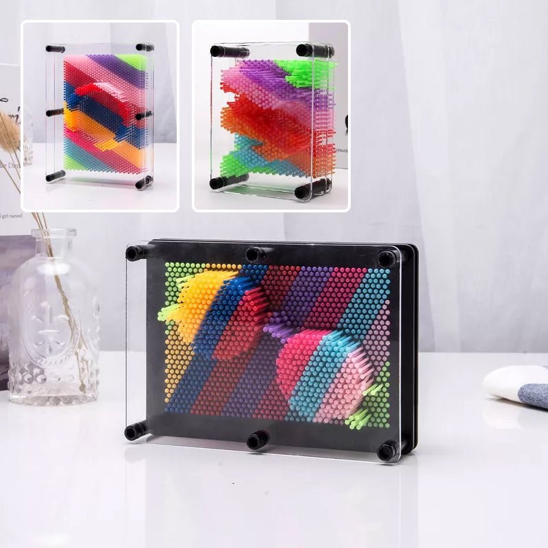 3D Pin Art Toy Plastic Board | Imprints Hands, Faces & Objects into 3D Shapes | Reusable Desk Decompression Toy 14