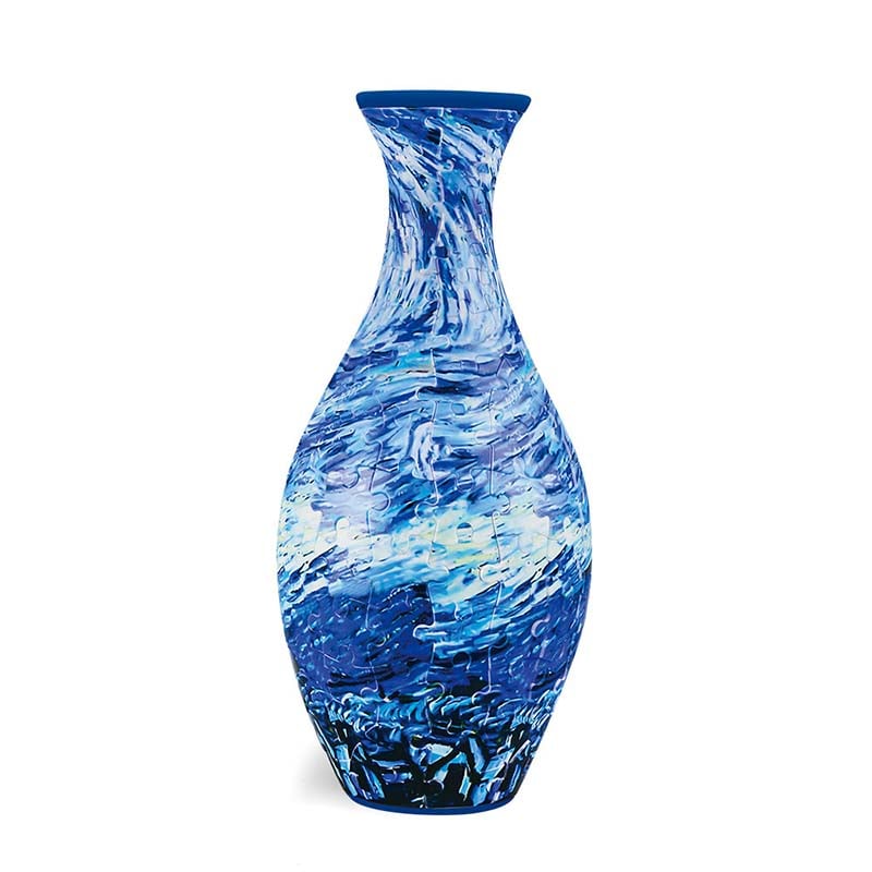 3D Puzzle Vase Plastic | Build-Your-Own Design with Castle, Waves and Boat Pattern | Hands-On Puzzle Home Decor Gift 3