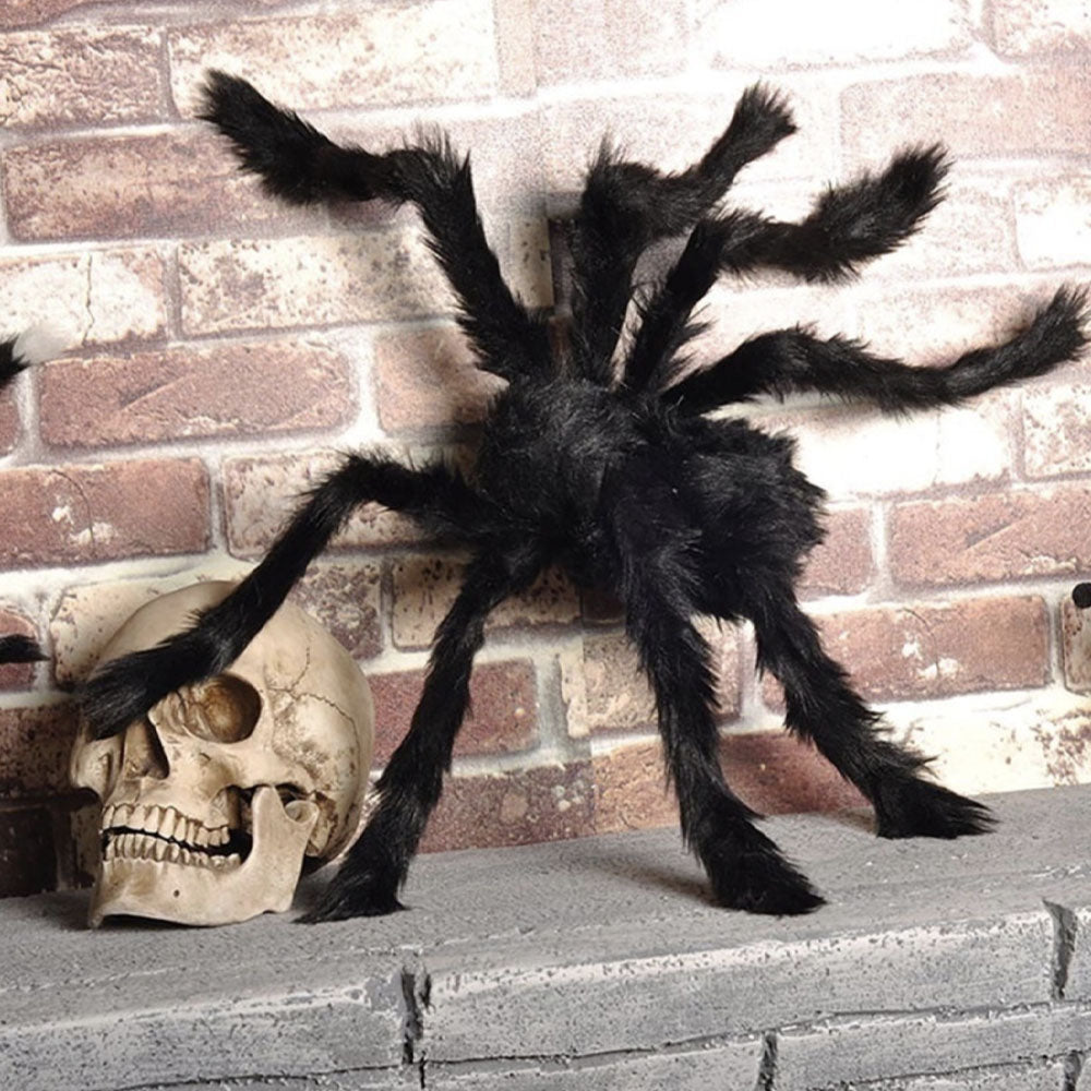 Giant Halloween Spider Decoration | Bendable Legs, Realistic Hairy Body, Red Eyes | Weather-Resistant Indoor & Outdoor 2