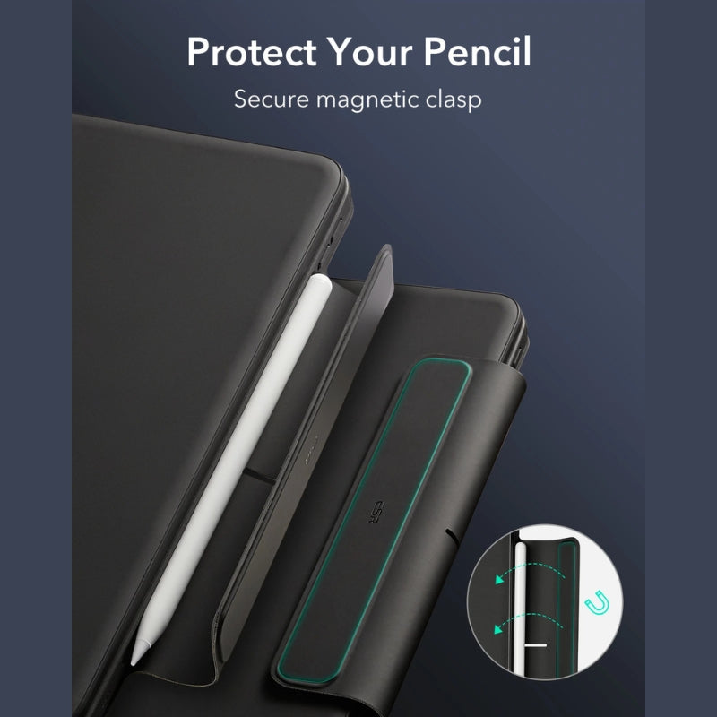 iPad Keyboard Case with Trackpad | 360° Rotating Hinge & Palm Rejection | Shockproof Metal Shell with Long Battery Life