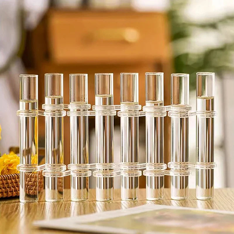 Bendable Glass Vase Set of 6 or 8 Pieces | Flexible Twistable Design | Smooth Rounded Edges for Safe Flower Arranging 5