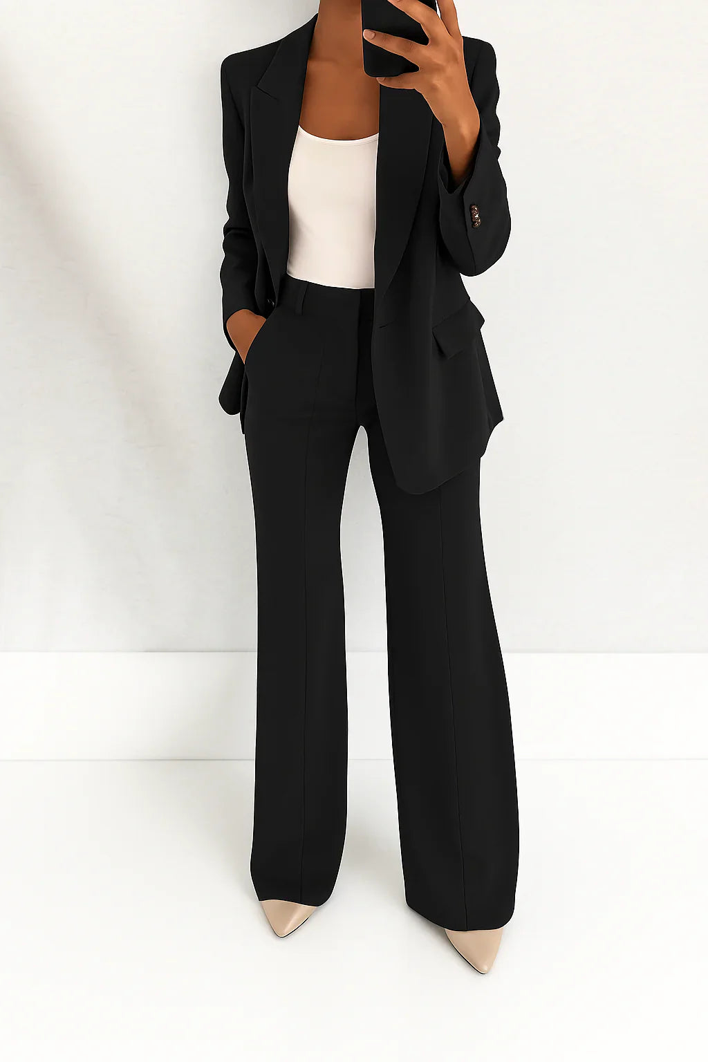 Jessica | Women's Suit - Two Piece Blazer Set With High Waist Trousers