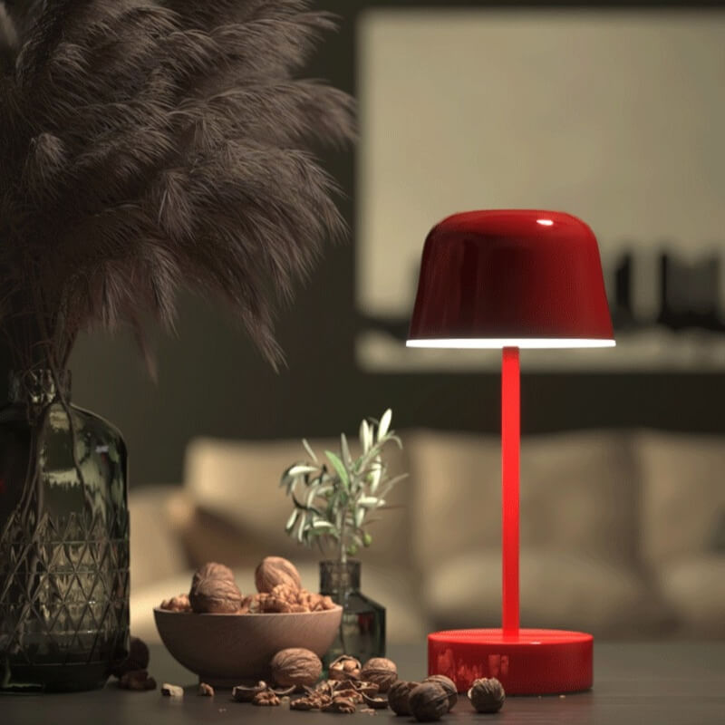 Rechargeable Table Lamp, Iron, 12 x 28 cm | 5 Colours, Cordless Design | Dimmable, 3 Light Modes, 10-16h Battery 1
