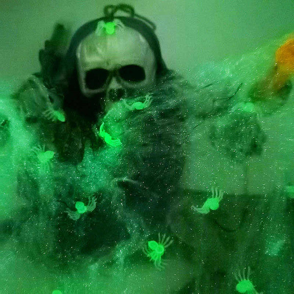 Glow in the Dark Spiders Halloween Decorations | Realistic Fake Spider Pack | Reusable Spooky Party Décor for Trick-or-Treat Bowls 3
