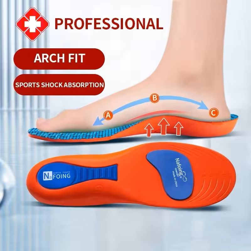 Orthotic Arch Support Insoles for Flat Feet | Shock-Absorbing Heel Pad | Trimmable Custom Fit for Running, Walking & Work Shoes 1