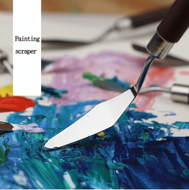 Stainless Steel Palette Knife Set | Flexible Blades, Wooden Handles, 1-7 Piece Options | Oil, Acrylic and Cake Decorating 2