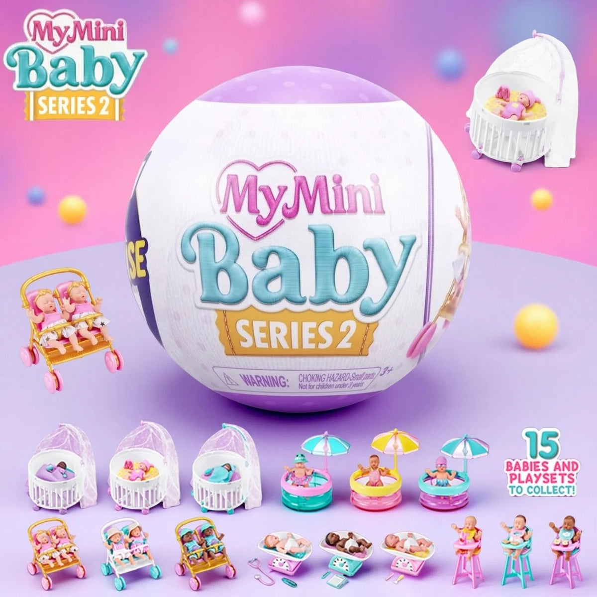 Mini Baby Blind Box Collectible Toy | Doll Plus 5 Surprise Nursery Accessories | Sensory Play & Roleplay for Kids 1
