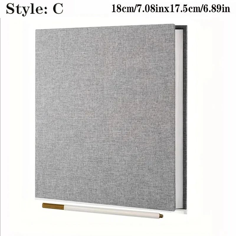 Linen Photo Album Fabric Hardcover | Self-Adhesive Pages Fit 2x3 4x6 5x7 8x10 Photos | No Glue Needed, Reposition Freely 7