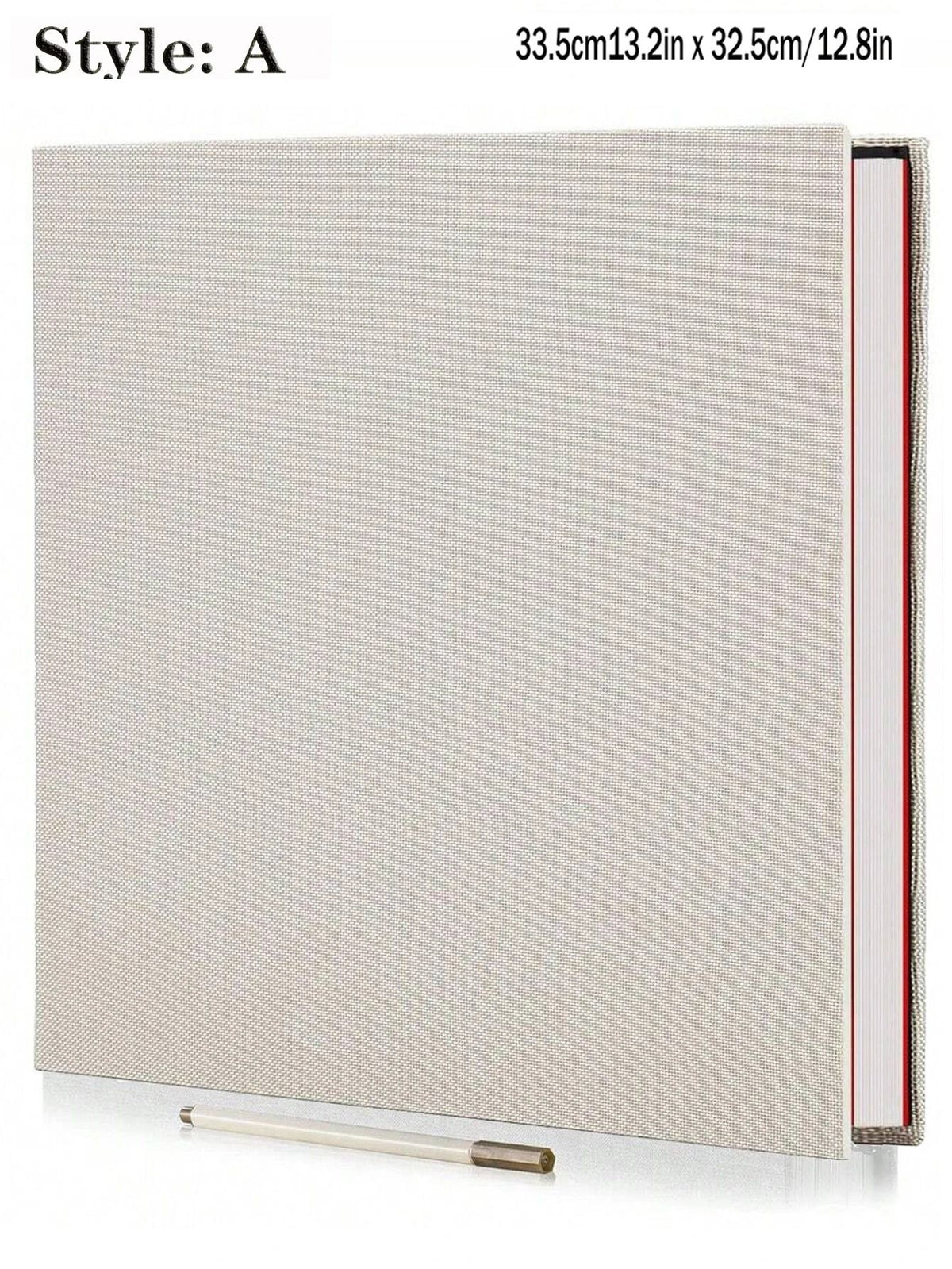 Linen Photo Album Fabric Hardcover | Self-Adhesive Pages Fit 2x3 4x6 5x7 8x10 Photos | No Glue Needed, Reposition Freely 8