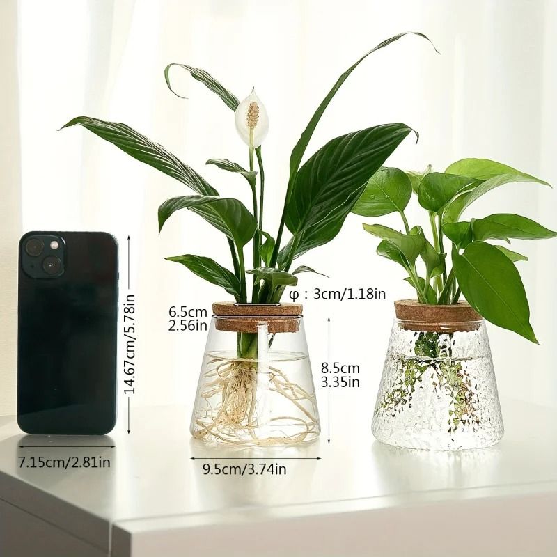 Glass Propagation Station Vase Rack | Wooden Stand for Hydroponic Plant Cuttings | Tabletop Desk Decoration Piece 4