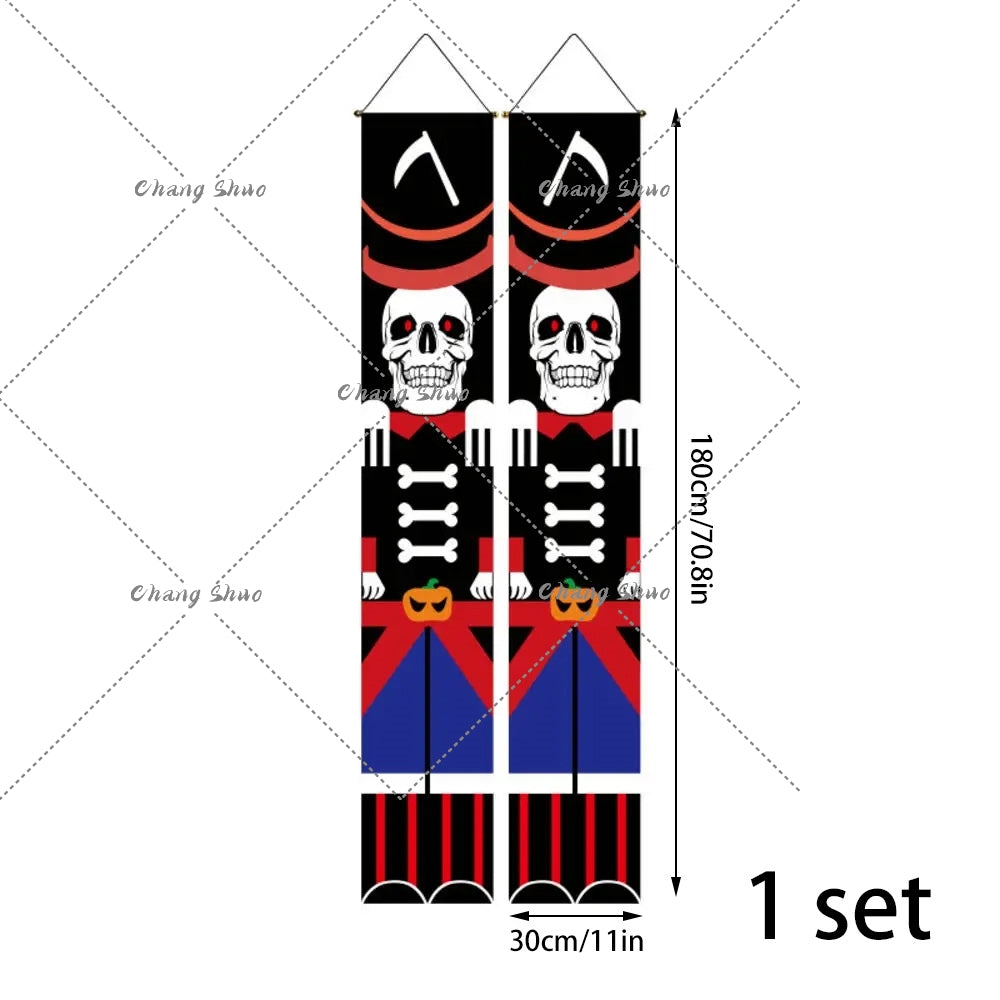 Halloween Hanging Door Curtain Banner | Pumpkin and Ghost Design, Pre-Assembled and Reusable | Trick or Treat Party Décor 8