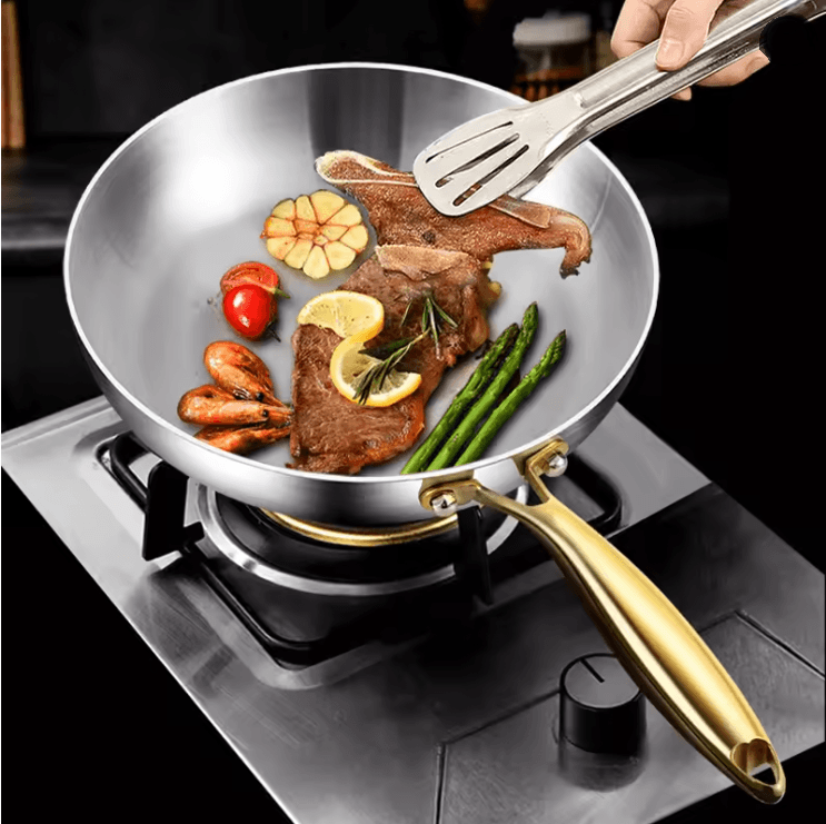 Stainless Steel Nonstick Frying Pan | 316-Grade Construction with Even Heat Distribution | Cool-Touch Handle for Easy Cooking 2
